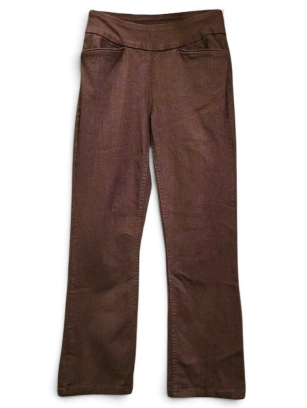 Westbound Women's Pull-On Straight Leg Pants, Brown - Size 6 Petite Regular